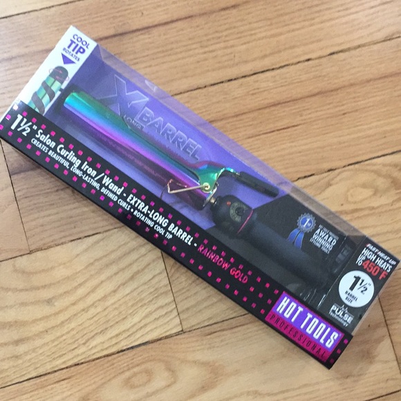Hot tools rainbow curling iron extra long barrel Clearance